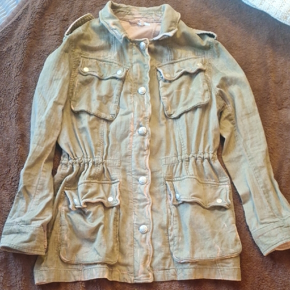 Free People Jackets & Blazers - Free People Olive Utility Jacket